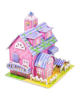 картинка Пазл 3D LX 229 мини дом розовый 21*14см (14,8*14,3см) 24 PS от магазина МОЛТИ