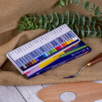 картинка Пастель масляная художественная BRAUBERG ART CLASSIC, 24 цвета, круглое сечение, 181448 от магазина МОЛТИ