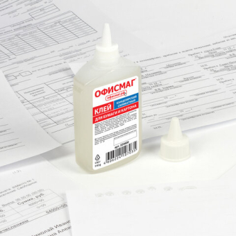 картинка Клей канцелярский силикатный ОФИСМАГ (для бумаги, картона) 110 г, 224600 от магазина МОЛТИ