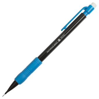 картинка Карандаш механический 0,5 мм, STAFF "College" MP-422, ластик, резиновый грип, корпус черный, детали ассорти, 181422 от магазина МОЛТИ