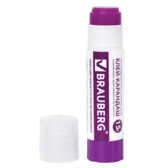 картинка Клей-карандаш BRAUBERG, 15 г, обесцвечивающийся после высыхания, 220874 от магазина МОЛТИ