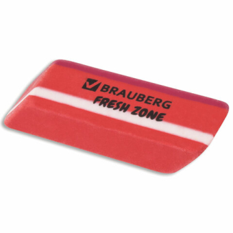 картинка Ластик большой BRAUBERG "Fresh Zone", 60х18х12 мм, цвет ассорти, прямоугольный, скошенный, 228717 от магазина МОЛТИ