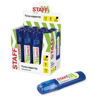 картинка Ручка-корректор STAFF "College", 6 мл, металлический наконечник, плоский корпус, 227569 от магазина МОЛТИ