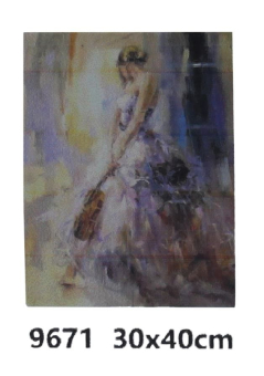 картинка Алмазн. живопись 30*40 ЧАСТИЧНОЕ Девушка со скрипкой 9671 от магазина МОЛТИ