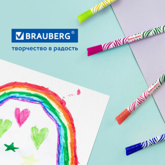 картинка Фломастеры двусторонние утолщенные BRAUBERG "PREMIUM" "BI-COLOR", 10 шт., 20 цветов, двухцветные, вентилируемый колпачок, 151945 от магазина МОЛТИ
