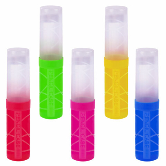 картинка Пенал-тубус ПИФАГОР пластиковый, ассорти, 5 цветов, 19,5х4,5 см, 271582 от магазина МОЛТИ