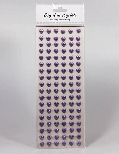 Наклейка с жемчужными сердечками SIIC 10.5*31.5