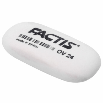 картинка Ластик FACTIS OV 24 (Испания), 49х24х9 мм, цвет ассорти, овальный, мягкий, CMFOV24 от магазина МОЛТИ