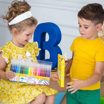 картинка Фломастеры ЮНЛАНДИЯ 24 цвета "КЛАССНЫЕ!", вентилируемый колпачок, ПВХ, 152480 от магазина МОЛТИ