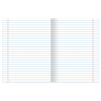 картинка Тетрадь А5 48 л. BRAUBERG скоба, линия, обложка картон, "LINE" (микс в спайке), 404384 от магазина МОЛТИ