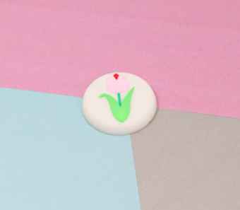 картинка Стопер 250822-18 детский Тюльпан декоративный клеющий 4х4 см. от магазина МОЛТИ