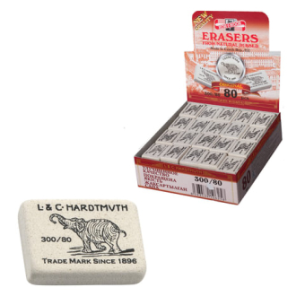 картинка Ластик KOH-I-NOOR "Слон" 300/80, 26x18,5x8 мм, белый, прямоугольный, натуральный каучук, 0300080019KDRU от магазина МОЛТИ