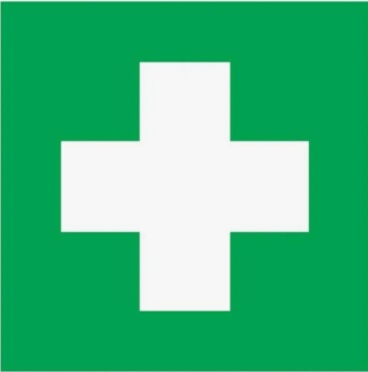 картинка Знак Аптечка первой медицинской помощи" 20х20см самоклейка от магазина МОЛТИ