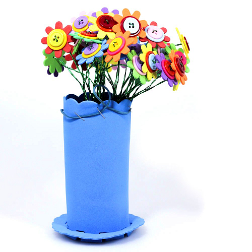 Набор для творчества VSC 1 "Собери вазу с цветами" голубая 20,5/14,5 см.