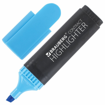 картинка Текстовыделитель BRAUBERG "Contract", ГОЛУБОЙ, линия 1-5 мм, 150391 от магазина МОЛТИ