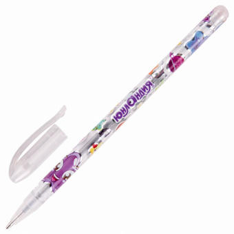 картинка Ручки гелевые ЮНЛАНДИЯ, НАБОР 6 ЦВЕТОВ, БЛЕСТКИ, корпус с печатью, узел 0,7 мм, линия письма 0,5 мм, 142802 от магазина МОЛТИ