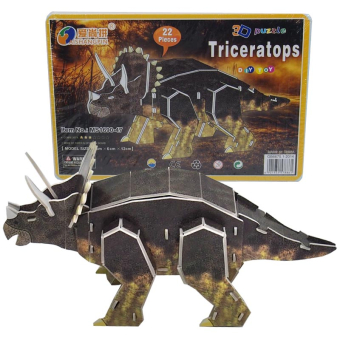 картинка Пазл 3D 1690-47 бумажный Трицерапторс14х1х21см PS22 (22х6х12 макет см.) от магазина МОЛТИ