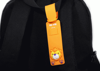 картинка Бейдж-бирка 250822-11 детская информационная Львенок 24х4 см. силиконовая. от магазина МОЛТИ