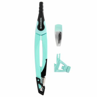 картинка Готовальня BRAUBERG ULTRA, 4 предмета: циркуль 135 мм, запасной грифель, насадка, мятный цвет, 210824 от магазина МОЛТИ