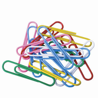 картинка Скрепки большие 50 мм, цветные, 50 шт., в картонной коробке, BRAUBERG, 221533 от магазина МОЛТИ