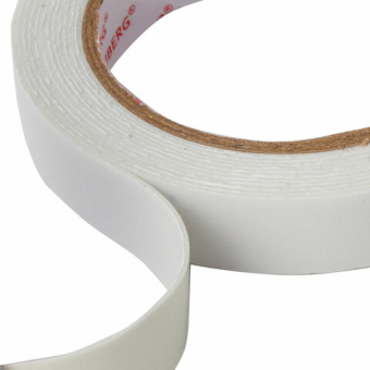 картинка Клейкая двухсторонняя лента 19 мм х 3,5 м, НА ВСПЕНЕННОЙ ОСНОВЕ, 1 мм, прочная, BRAUBERG, 228326 от магазина МОЛТИ