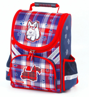 картинка Ранец для начальной школы ПИФАГОР, девочка, Скотч-терьер, 36х28х15 см, 227932 от магазина МОЛТИ