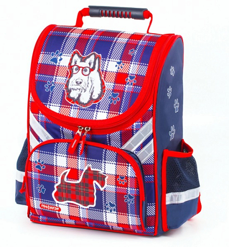 Ранец для начальной школы ПИФАГОР, девочка, Скотч-терьер, 36х28х15 см, 227932