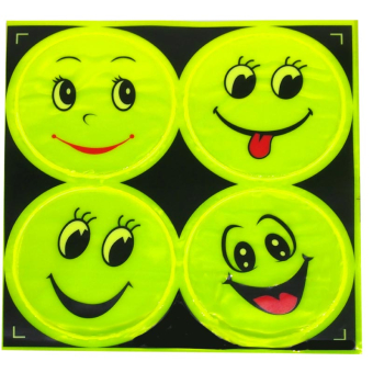 картинка Светоотражающие наклейки 4шт 2822-7 (100) Смайлики (d=6,5см) 14,5х0,1х14,5см от магазина МОЛТИ