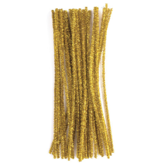 картинка Проволока синельная для творчества "Блестящая", золотая, 30 шт., 0,6х30 см, ОСТРОВ СОКРОВИЩ, 661541 от магазина МОЛТИ
