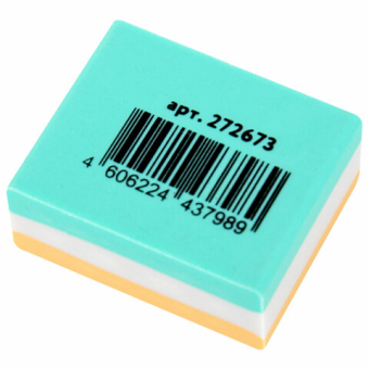 картинка Ластик ЮНЛАНДИЯ "Square", 30х24х13 мм, прямоугольный, пастельные цвета ассорти, 272673 от магазина МОЛТИ