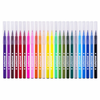 картинка Фломастеры ЮНЛАНДИЯ 24 цвета "КЛАССНЫЕ!", вентилируемый колпачок, ПВХ, 152480 от магазина МОЛТИ