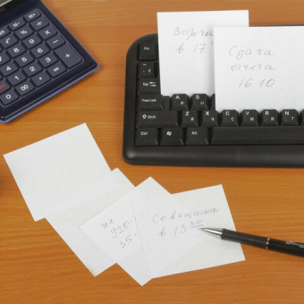 картинка Блок для записей проклеенный, 8х8х8 см, плотность 65 г/м2, белизна 90-92%, STAFF, 120382 от магазина МОЛТИ