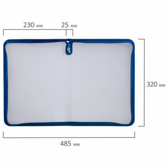 картинка Папка для документов и тетрадей на молнии пластиковая BRAUBERG А4, 320х230 мм, прозрачная, 271713 от магазина МОЛТИ