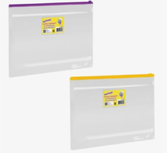 картинка Папка-конверт на молнии А4 (335х238мм), ассорти, 0,12мм, ЮНЛАНДИЯ, 229550 от магазина МОЛТИ