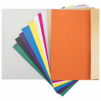 картинка Картон цветной А4 немелованный (матовый), ВОЛШЕБНЫЙ, 10 листов 10 цветов, в папке, ПИФАГОР, 200х290 мм, "Мышонок", 129913 от магазина МОЛТИ