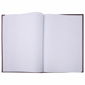 картинка Книга учета 96 л., клетка, твердая, бумвинил, офсет, наклейка, А4 (200х290 мм), BRAUBERG, бордовая, 130279 от магазина МОЛТИ