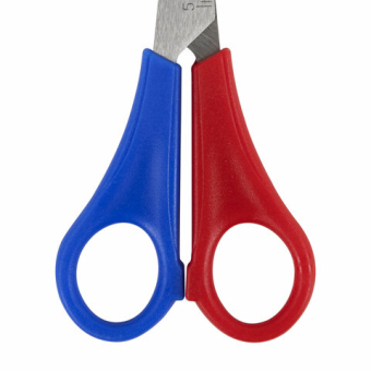 картинка Ножницы ПИФАГОР, 130 мм, для левши, с линейкой, в картонной упаковке с европодвесом, 236784 от магазина МОЛТИ