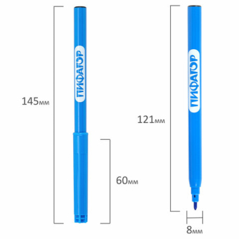 картинка Фломастеры ПИФАГОР "Веселая такса", 12 цветов, вентилируемый колпачок, 151397 от магазина МОЛТИ