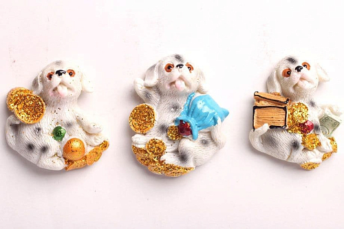 Магниты Собаки с деньгами керамика . G 304