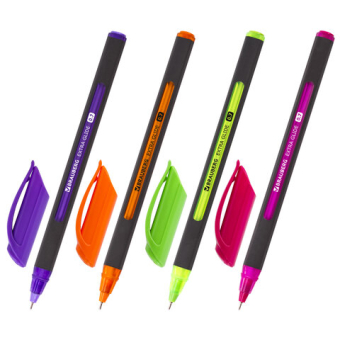 картинка Ручка шариковая масляная BRAUBERG "Extra Glide Soft Color", СИНЯЯ, узел 0,7 мм, линия письма 0,35 мм, 142928 от магазина МОЛТИ