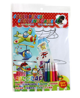 картинка Набор DB-029 раскрасска САМОЛЕТИК +фломастеры+наклейки А4 . от магазина МОЛТИ