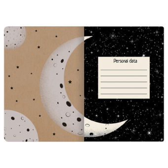 картинка Тетрадь 40 л. в клетку обложка КРАФТ, бежевая бумага 70 г/м2, сшивка, А5 (147х210 мм), SPACE TRAVELER, BRAUBERG, 403760 от магазина МОЛТИ