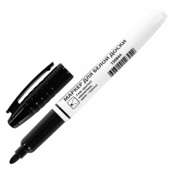 картинка Маркер стираемый для белой доски ЧЕРНЫЙ, BRAUBERG, 4 мм, с клипом, эргономичный корпус, 150846 от магазина МОЛТИ