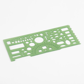 картинка Линейка офицерская 20 см BRAUBERG, зеленая, 65 тактических элементов, отливная шкала, 210833 от магазина МОЛТИ