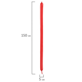 картинка Шары воздушные для моделирования 5х150 см, 100 штук, ассорти, BRAUBERG KIDS, 591877 от магазина МОЛТИ
