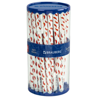 картинка Ручка шариковая BRAUBERG SOFT TOUCH STICK "CHILI PEPPER", СИНЯЯ, мягкое покрытие, узел 0,7 мм, 143708 от магазина МОЛТИ