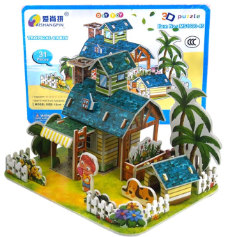 картинка Пазл 3D 1690-45 бумажный Бунгало14х1х21см PS31 (13х18х11 макет см.) от магазина МОЛТИ