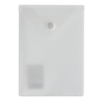 картинка Папка-конверт с кнопкой МАЛОГО ФОРМАТА (105х148 мм), А6, матовая прозрачная, 0,18 мм, BRAUBERG, 227321 от магазина МОЛТИ