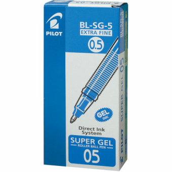 картинка Ручка гелевая PILOT "Super Gel", СИНЯЯ, корпус прозрачный, узел 0,5 мм, линия письма 0,3 мм, BL-SG-5 от магазина МОЛТИ