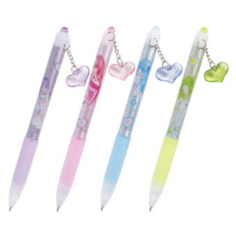 картинка Ручка шариковая автоматическая с грипом BRAUBERG "First Love", СИНЯЯ, подвеска, корпус ассорти, узел 0,5 мм, линия письма 0,3 мм, 141285 от магазина МОЛТИ